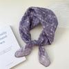 58 Floral Cotton Linen Scarf: Korean Ditsy Print Neckerchief for Spring, Summer, Autumn - Versatile Headband and Headscarf