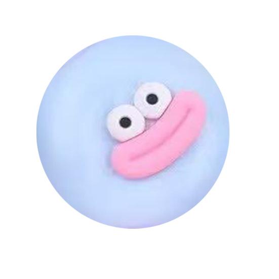 

Cartoon Sausage Mouth Stress Ball Big Eyes Steamed Bun Squeeze Fidget синій