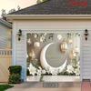 2D Islamic Holiday Backdrop, Elegant Ramadan with Lanterns & Floral Decor Background