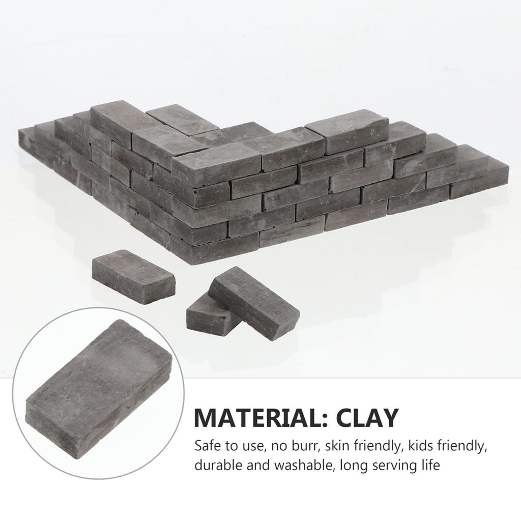 LEDMOMO Miniature Bricks, Simulation Bricks Model, Miniature Decoration for DIY Garden Courtyard, 50 Pieces