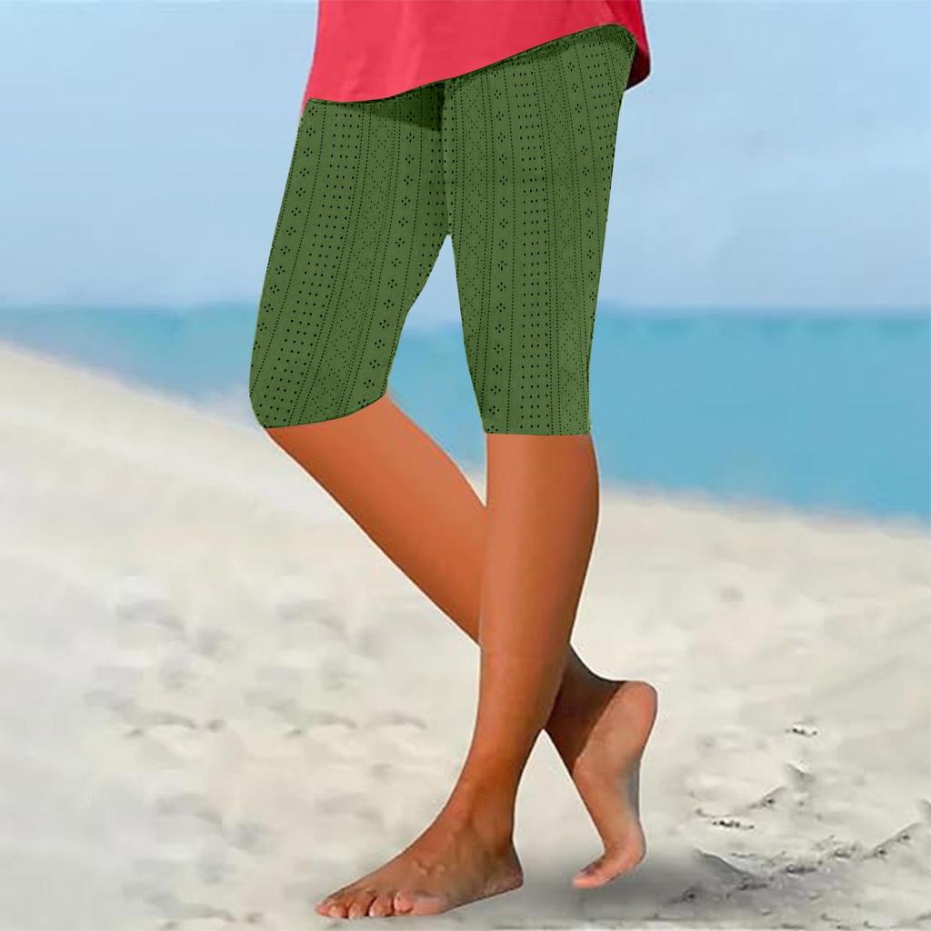 Damen Sommer Einfarbig Verschluss Unten Yoga Hose Kann Als Shorts Getragen Werden