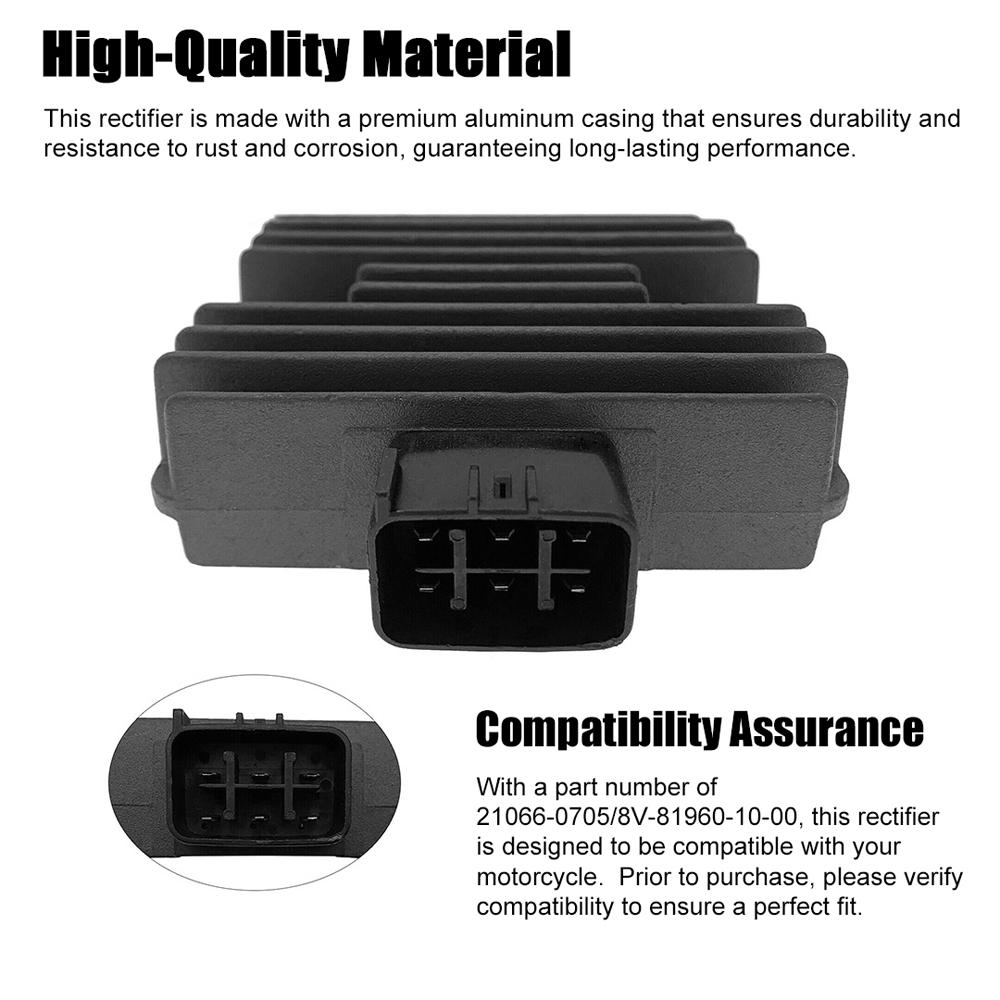 Voltage Regulator Rectifier Aluminum Voltage Stabilizer Rectifier 21066-0705 68V-81960-10-00