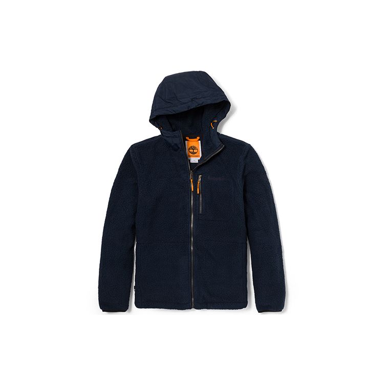 Timberland Drei-in-Eins Kapuzenjacke Locker Lässig Outdoor Wandern Wasserdichte Jacke Herrenjacke Tief-Saphirblau A696H-433