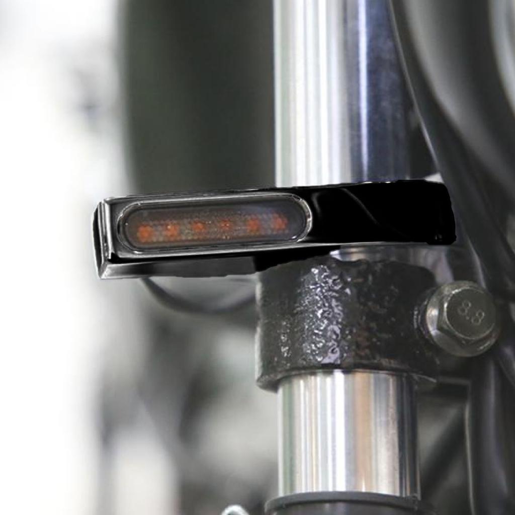 39-41MM Motorcycle ATV Front Fork Turning Signal Indicator Lights Amber Lighting Daytime Running Lamp for Honda Kawasaki Suzuki