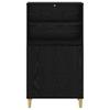 Highboard Black Oak Effect 60 X 36 X 110 Cm Engineered Wood