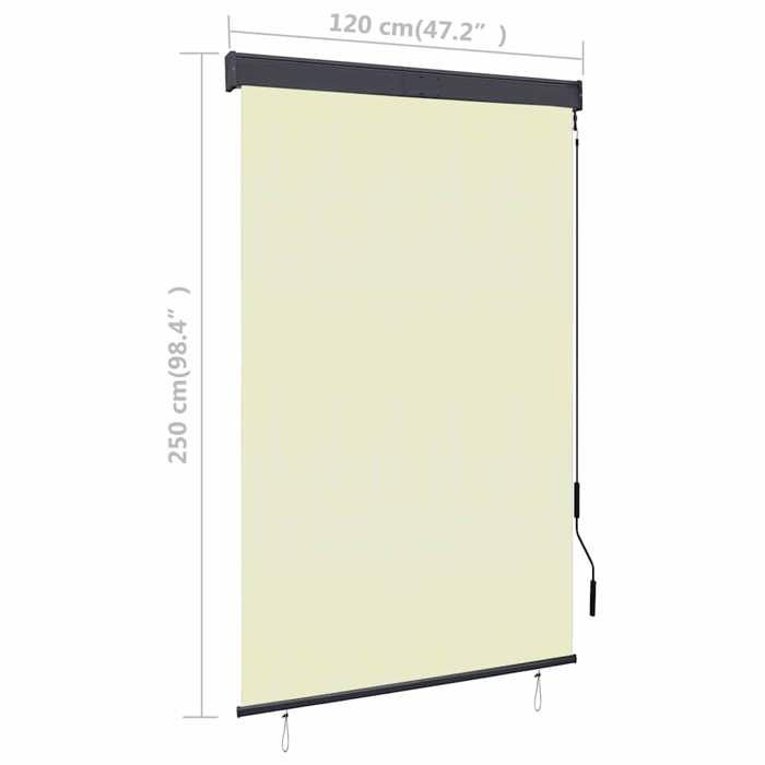 VidaXL Store Roulant d'Extérieur Store Rétractable Vertical Balcon Jardin Pergola Terrasse Patio Blocage des UV 145965