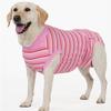 Breathable Dog Sterilization Suit Striped Soft Dog Anti-Licking Jumpsuit Adjustable High Elastic Dog Recovery Suit