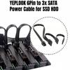 6Pin to 3x SATA Straight, SSD HDD Power Cable for Corsair CX850M, CX750M, CX650M, CX600M, CX550M, CX500M, CX450M, CX430M Modular