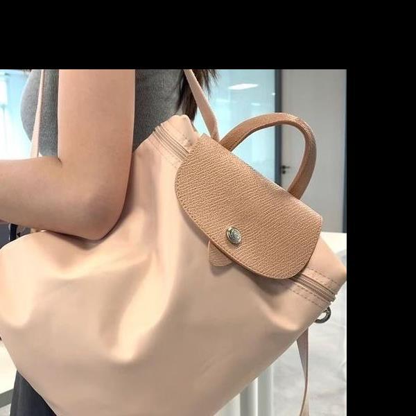 

Longxiang нейлоновый рюкзак с вышитой лошадью водонепроницаемый складной рюкзак для отдыха и спорта, легкий школьный рюкзак для женщин розовый