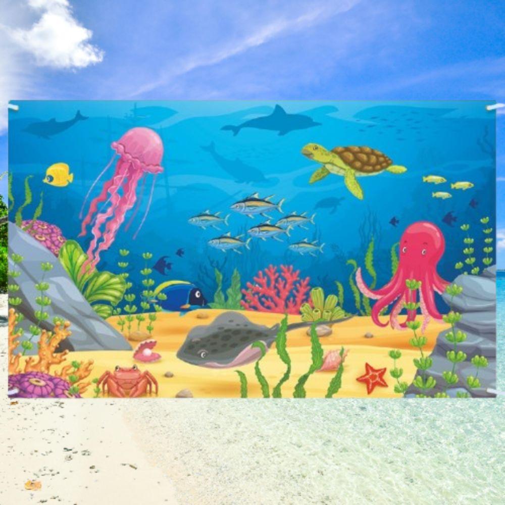 Jellyfish Turtle Animal Party Background Cartoon Party Hanging Banner  Photo Booth