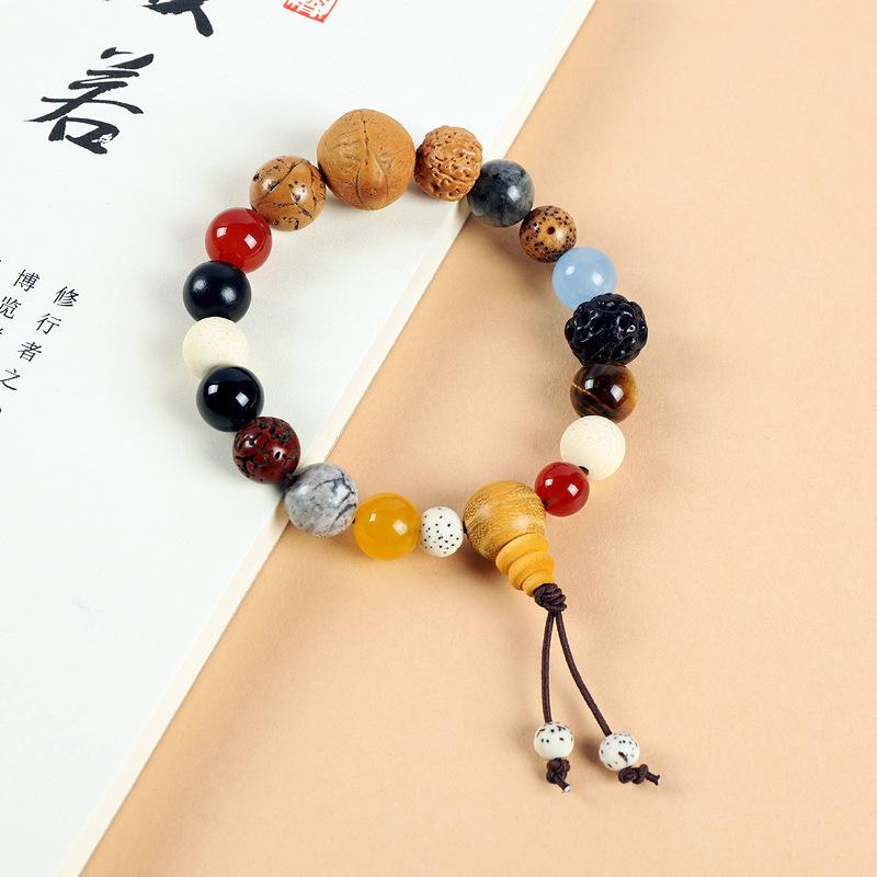 Eighteen-seed Duobao Bodhi bracelet 18-child Lingyin bracelet men's and women's retro literary and artistic Buddha beads cultural play accessories