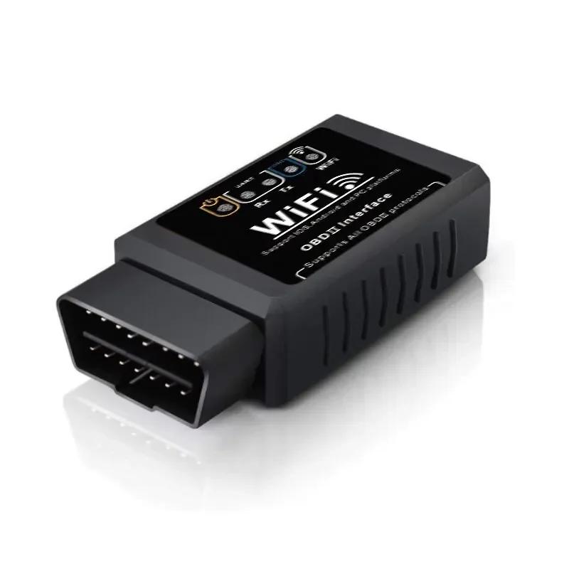 

OBD2 WiFi ELM327 V1.5 Сканер - Инструмент для автодиагностики iPhone/Android с устройством для чтения кодов (OBDII/ODBII) чёрный