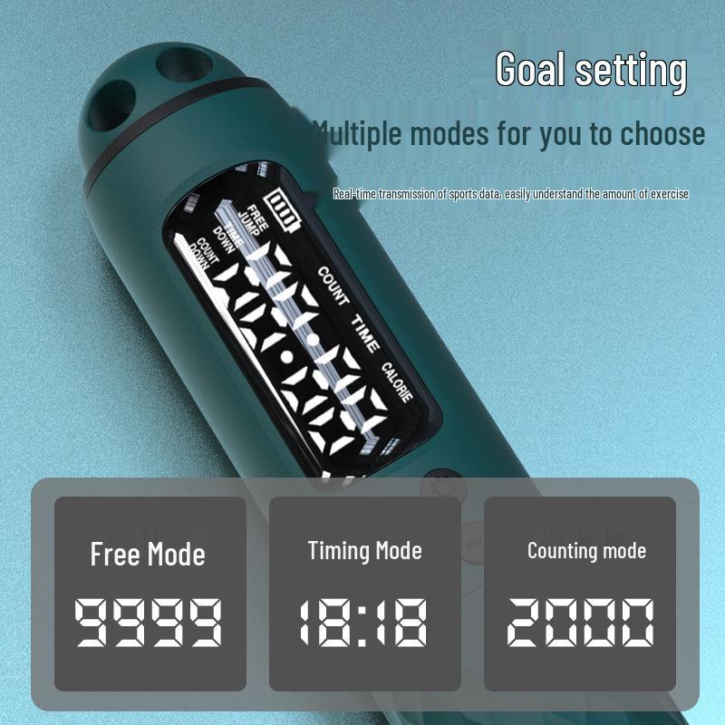 Moyue Kabelloses Intelligentes Springseil mit Beschwerten Griffen für Erwachsenen-Fitness und Geschwindigkeitstraining