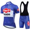 Alpecin Cycling Jersey Bib Shorts Set Men Women Quick Dry Bike Riding Outfit Performance Wear