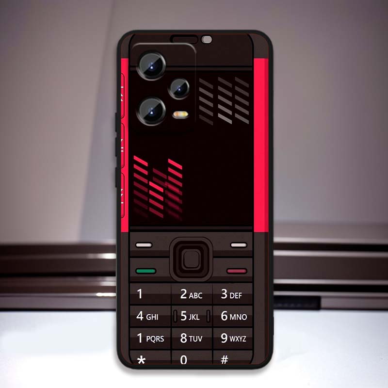 

Luxury vintage phone pattern For Xiaomi Redmi Note 15 14 13 12 12S 11E 11 11S Pro Plus 4G 5G Black Soft TPU Phone Case Redmi Note 12 4G