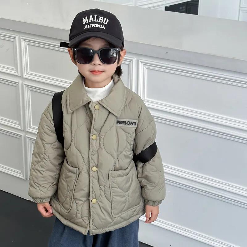 Kids Boys Girls Winter Fleece Toddler Padded Warm Windproof Outerwear Boy Autumn Plus Velvet Clothes