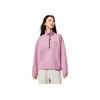 Li Ning Fitness Series Solid Color Soft Stand Collar Versatile Breathable Loose Sweatshirt Women Sweatshirt AWDVC28-8