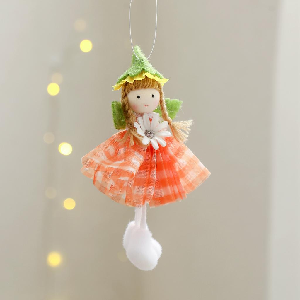 2025 Easter Long Legs Flower Fairy Angel Elf Rabbit Dolls Home Hanging Ornaments Spring Easter Party Supplies Kids Birthday Gift