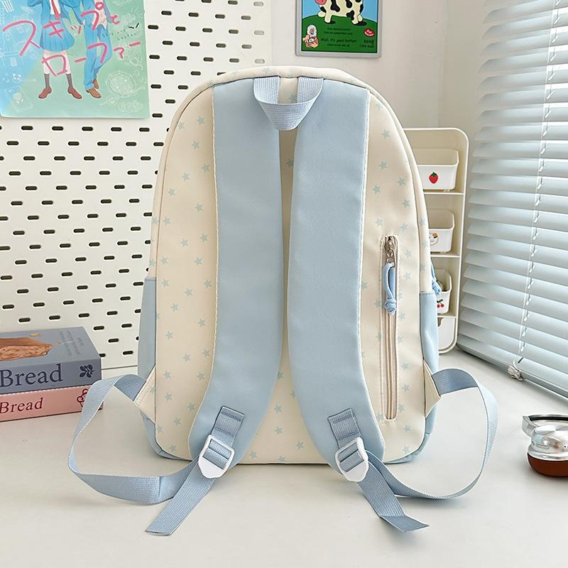 Schoolbag New Japanese Ins High Value Fresh Sweet Cute Star Backpack Junior High School Students Lightweight Travel Backpack