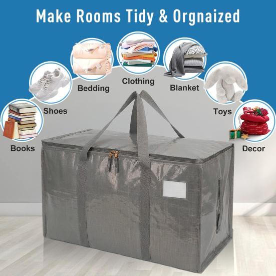 Umzugstaschen mit Tragegriffen Robuste Wasserdichte Aufbewahrungstaschen Große Kapazität Faltbare Aufbewahrungstaschen für Studentenwohnheim Reise Camping