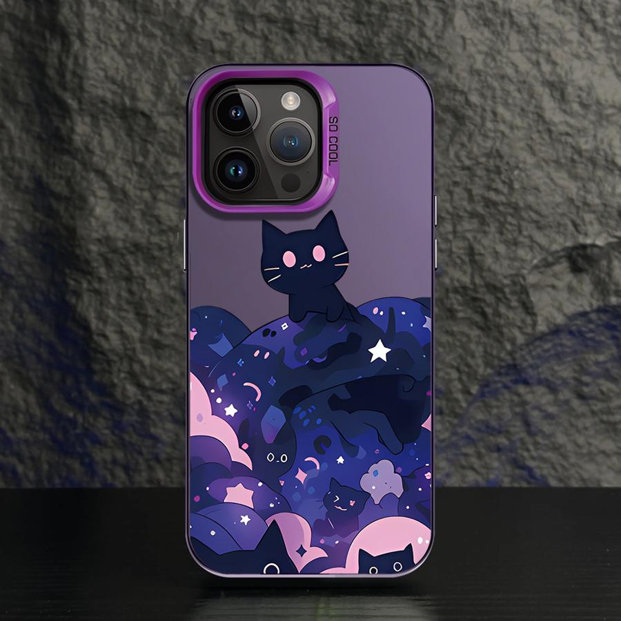Cute Cartoon Cat Case for iPhone 17 Air 16e 14 15 16 Plus 11 12 13 Pro Max Soft Shell