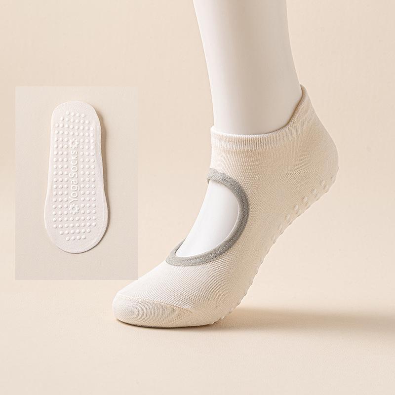 Women's Non-Slip Silicone Yoga & Pilates Socks - Breathable, Sweat-Absorbent, Backless Design
