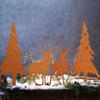 4 Pack Rustic Iron Deer Forest Art, Large Tree Sculpture Garden Decor for Lawn Yard Outdoor Indoor