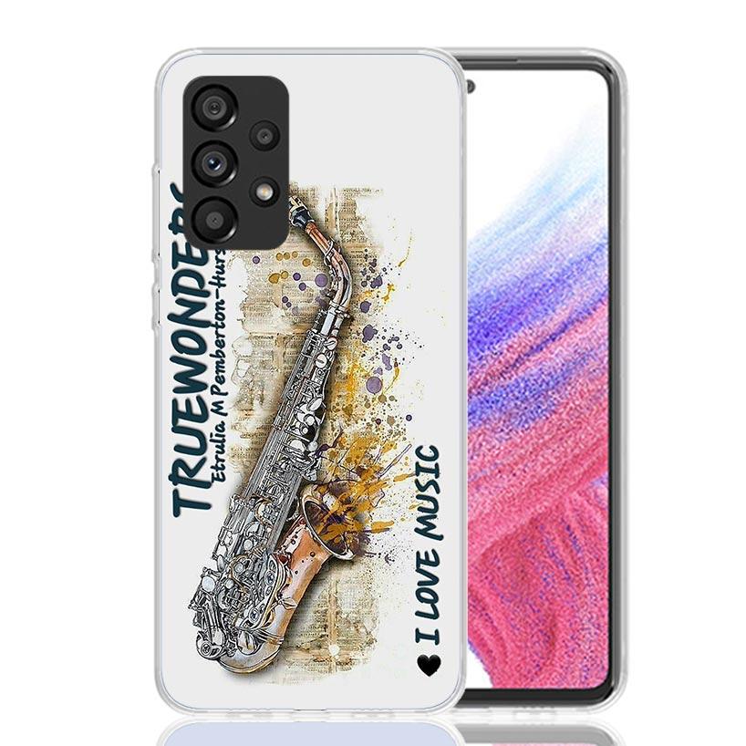 Music Saxophone Instrument Phone Case for Samsung Galaxy A17 A16 A15 A14 A13 A57 A56 A55 A54 A53 A37 A36 A35 A34 A33 A26 A25 A24