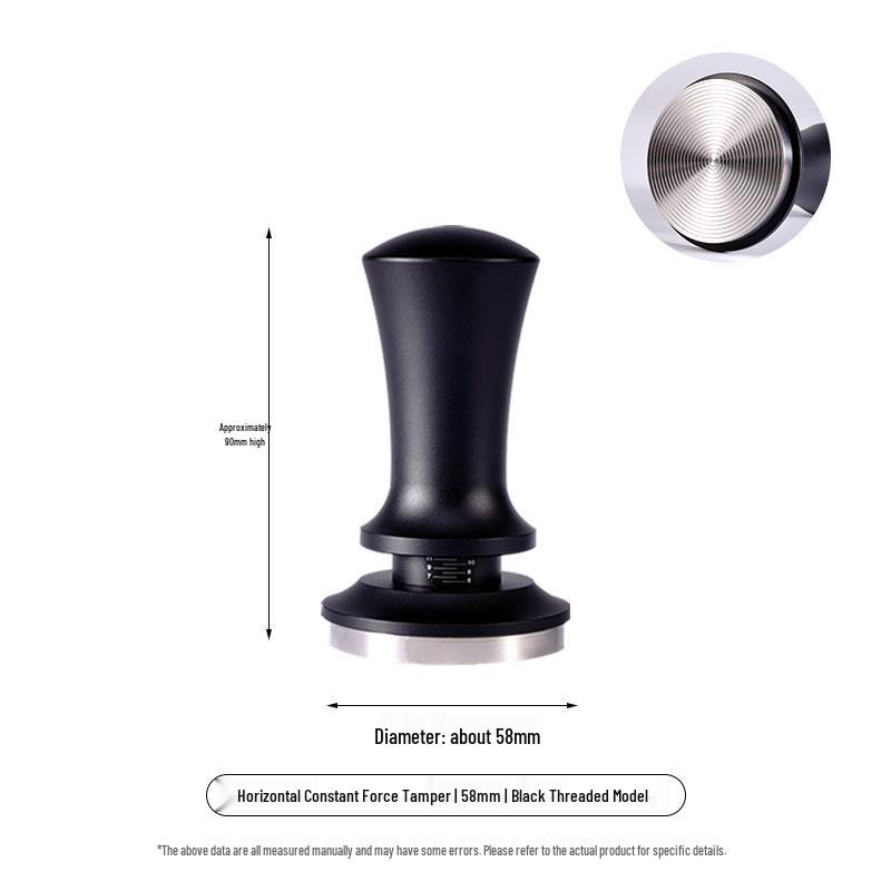 58mm Flat Bottom Stainless Steel Pressure Tamper with Scale for Coffee