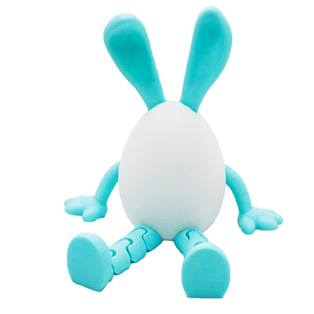 3D Printed Movable Easter Bunny Egg Toy, Creative Gift, Bunny Egg Ornament