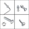 440-Piece Hex Socket Head Bolts, Hex Socket Head Bolts, Bolt Nut Set, Pan Head Machine Screws, Stainless Steel Screws, Bolt Set, Machine Screws, Assor