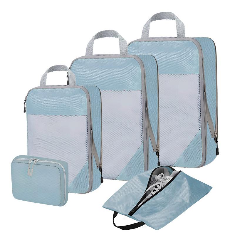 3/5 Pcs Set Storage Bags Compression Packing Cube Travel Storage Bag Luggage Clothing Storage Set Compression Packing Cubes