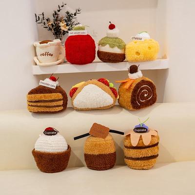 Afternoon Tea Plüsch Dessertpuppe - Niedliches Lebensmittelornament für Heimdekoration.