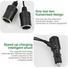1pcs Universal Car Cigarette Lighter 12-24V Splitter Adapter 1 Male To 2 Female Sockets Y Splitter with On Off Switch 20cm New