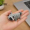 3D Printed Figurine Raccoon Decoration with Movable Joints, Cute Articulated Smooth Edge Animal Desktop Ornament, Stress Relief Toy for Home