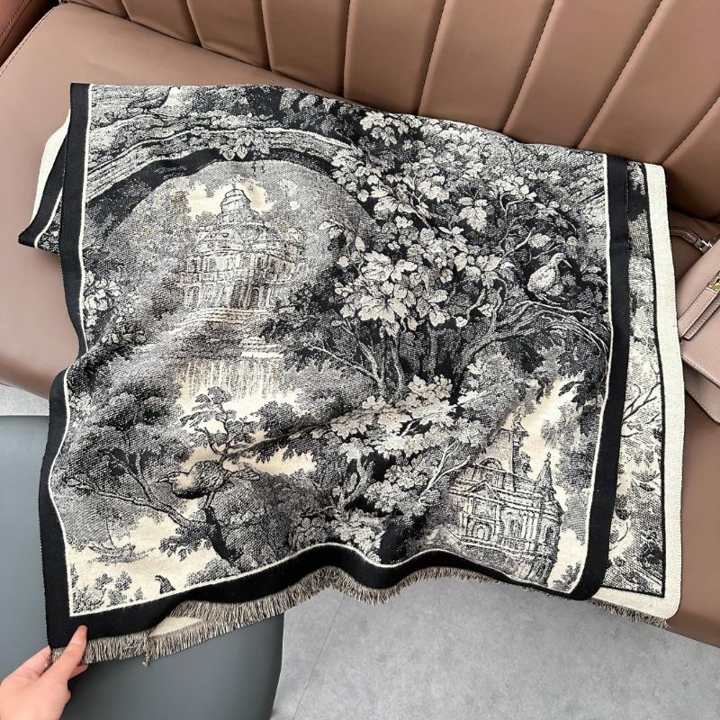 New Simple Imitation Cashmere Retro Style Scarf To Keep Warm Autumn and Winter Double-sided Shawl Scarf Women