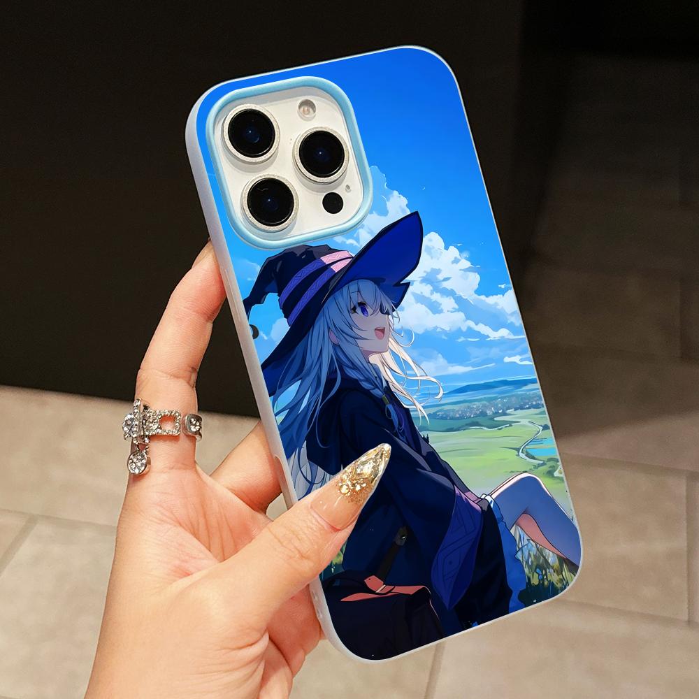 

Wandering Witch Elaina Jelly Double layer Light Blue Mobile Phone Case for iPhone 17 16 15 14 13 12 11 Air Pro Max Plus iPhone17