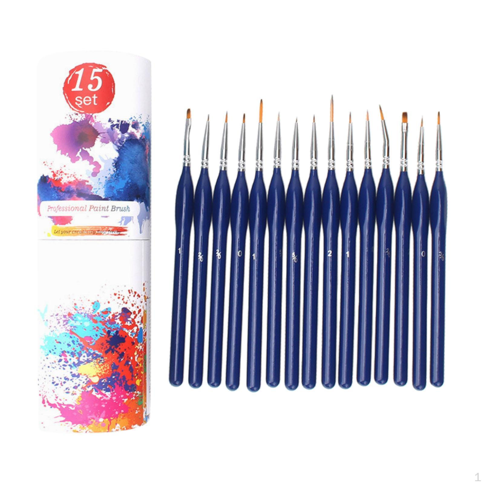 

Набір пензлів для малювання нігтів із 15 предметів із ручками для креативного дизайну Blue