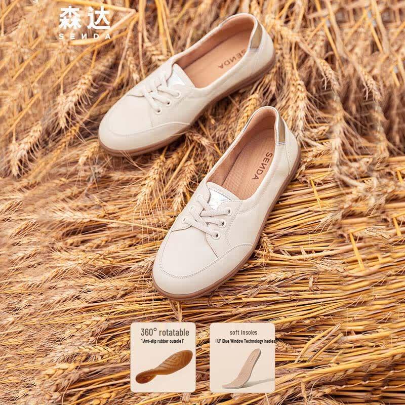 SENDA Women s Fashion Slip-On Casual Flats 36