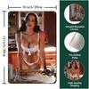 Vintage Bikini Metal Wall Art with Roller - Durable Weatherproof Home Cafe Bar Decor  Easy Hanging Kitchen Wall Decorat