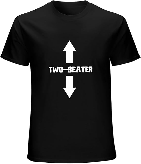 Two Seater Arrows Funny College T-Shirt Mens Unisex Tees S