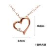 Di CHIARO DI DIAMANTE K10 Pink Gold X Diamond Heart Pendant Necklace CHD0046 [Carlo Diamante]