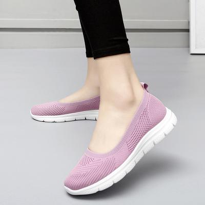 Spring Breathable Fashion Shoes Women's Mesh Casual Sports Shoes One Pedal Soft Sole Mother Walking Net Shoes Large Size