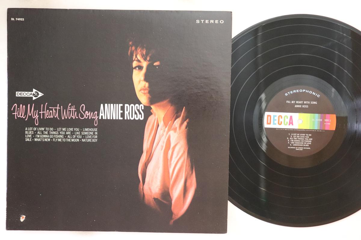 

LP Пластинка ЭННИ РОСС - Наполни мое сердце песней DL74922 DECCA 1968 США Джаз Б/У
