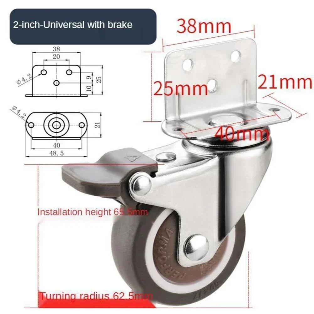 1pcs Furniture Casters Wheels Heavy Duty Casters 20kg Mute Swivel Wheels For Moving Furniture Office Chair Trolley Wheels