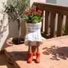 Small Decorative Plant Vase Sitting Human Shaped Resin Planter Creative Flowerpot with Legs Leggy Planter for Indoor Humanoid Succulents &