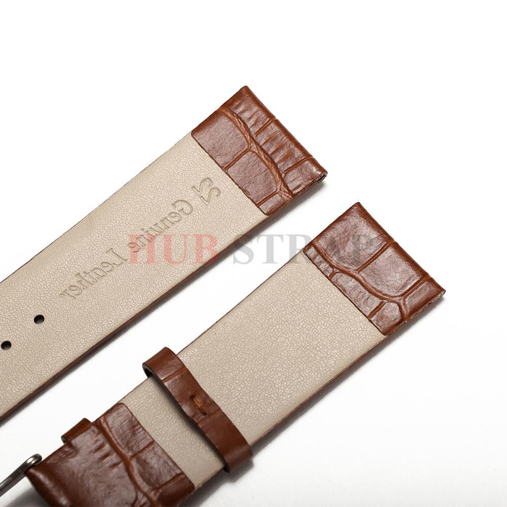 12mm 14mm 16mm 18mm 20mm 22mm Cowhide Watch Strap Universal Watchband for Women Men Solid Buckle Black Brown Watch Accessories