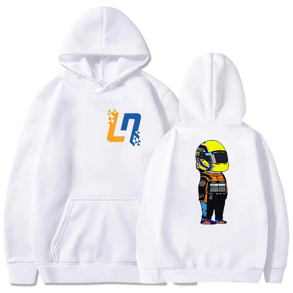 

Толстовки F1 Mini Lando Norris 4 Толстовки детские повседневные зимние забавные игровые толстовки Одежда для девочек Одежда для мальчиков Y2k Sudaderas 130 белый