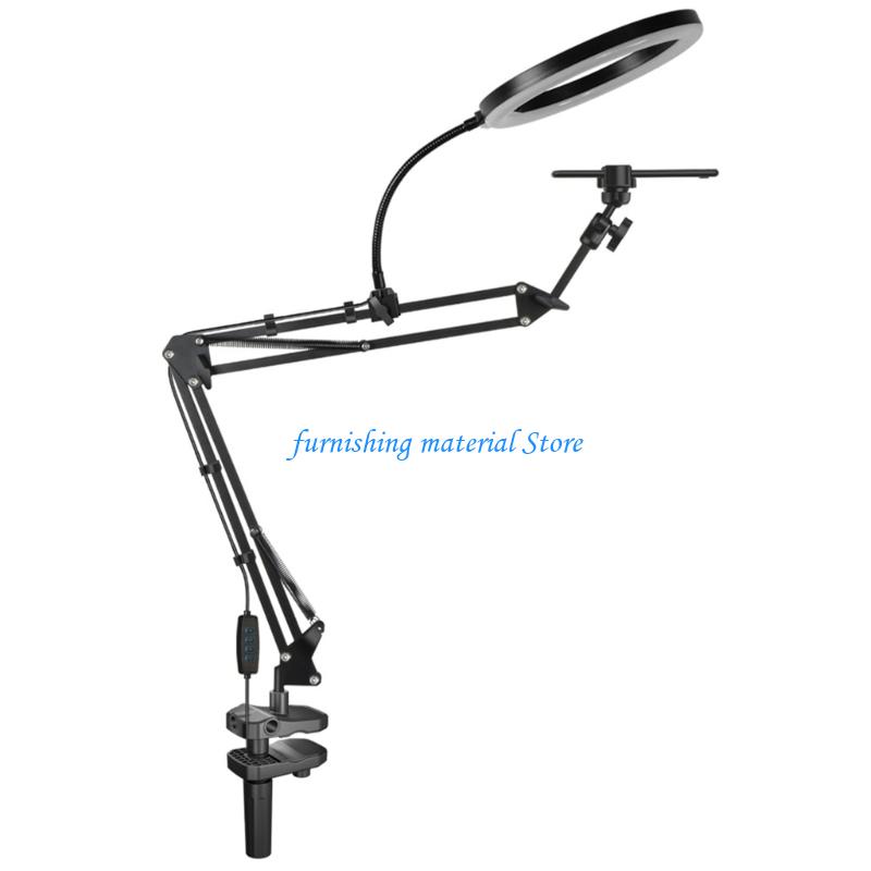 Y5GD LED Phone Live Streaming Fill Light with Flexible Robotic Arm Phone Holder