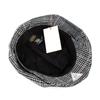 Universal Chemistry Glencheck Black Wool Newsboy Cap